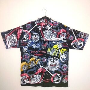 Vintage Orange County Chopper Short Sleeve Button Down Men's Size Large